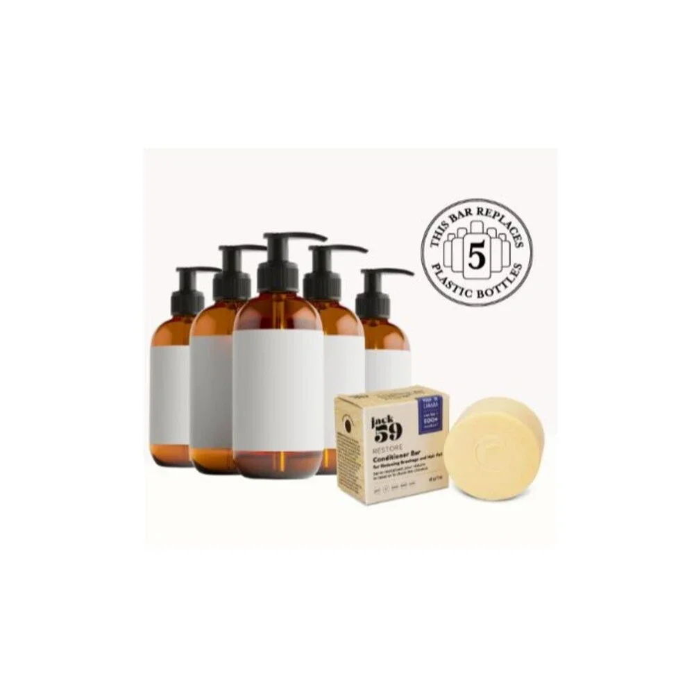 2-pack Jack59 Luxury Solid Organic Conditioner Bar for Reducing Breakage